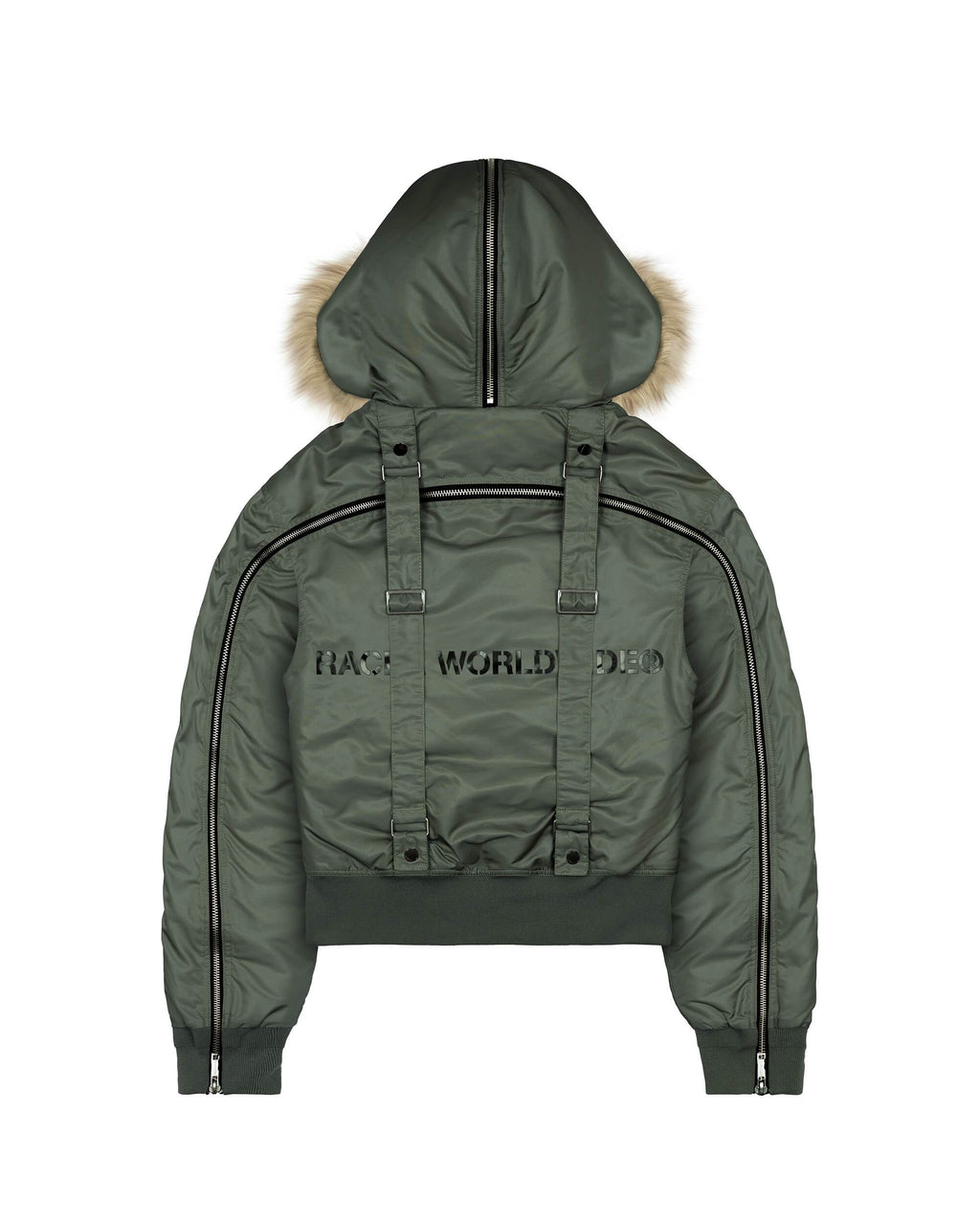 Green Aviator Bomber Jacket