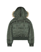 Green Aviator Bomber Jacket