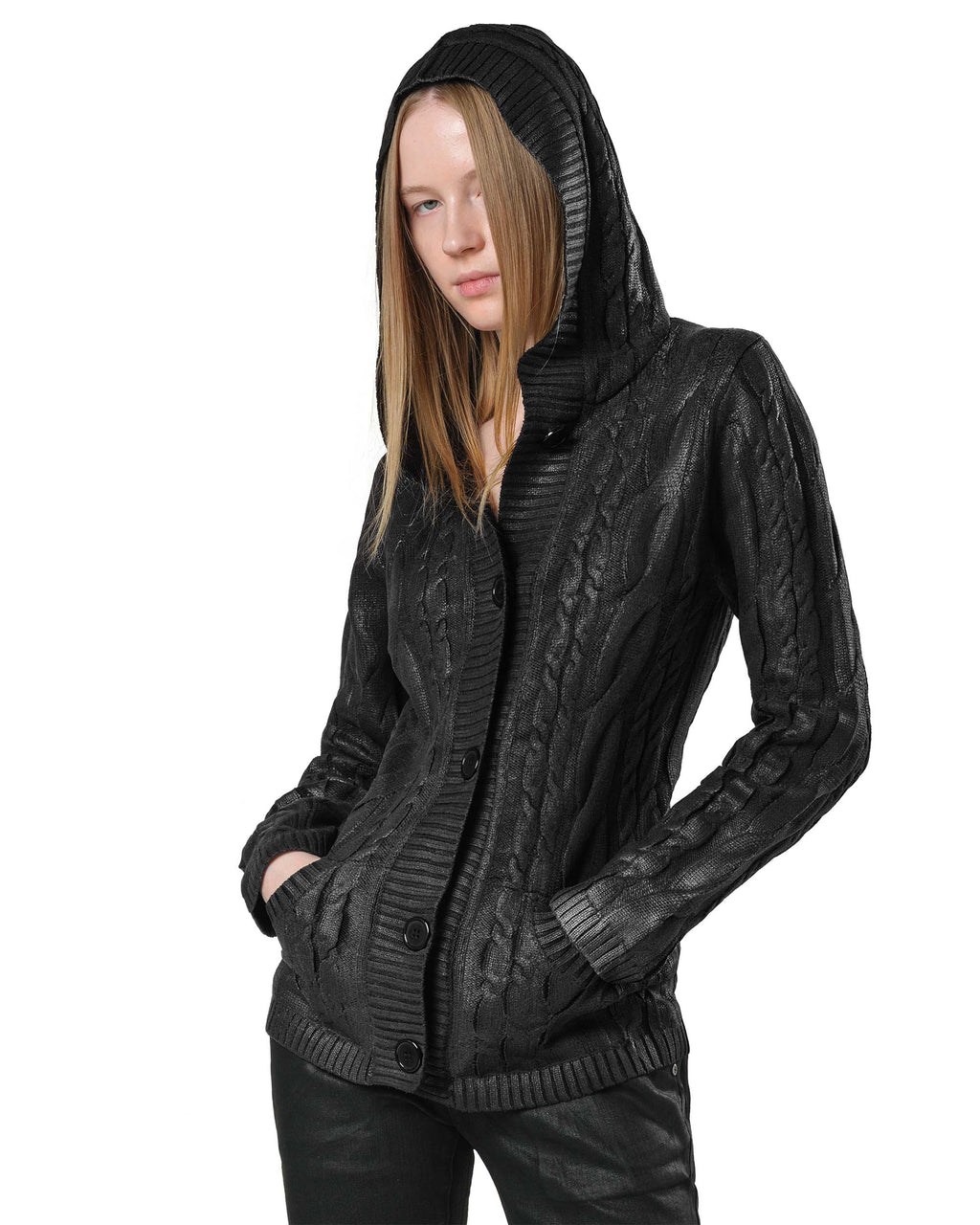 Coated Aran Knit