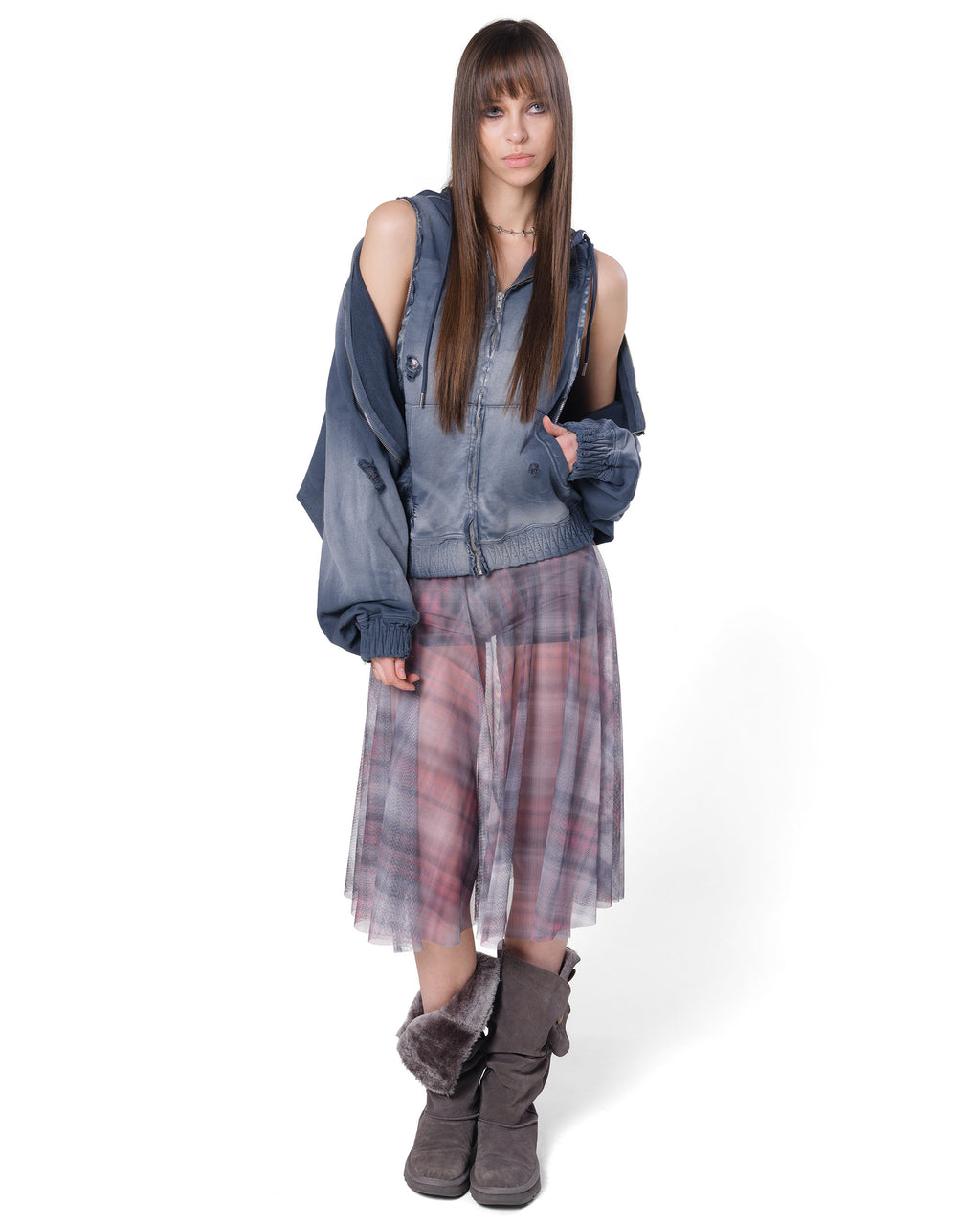 Plaid Shorts-Skirt