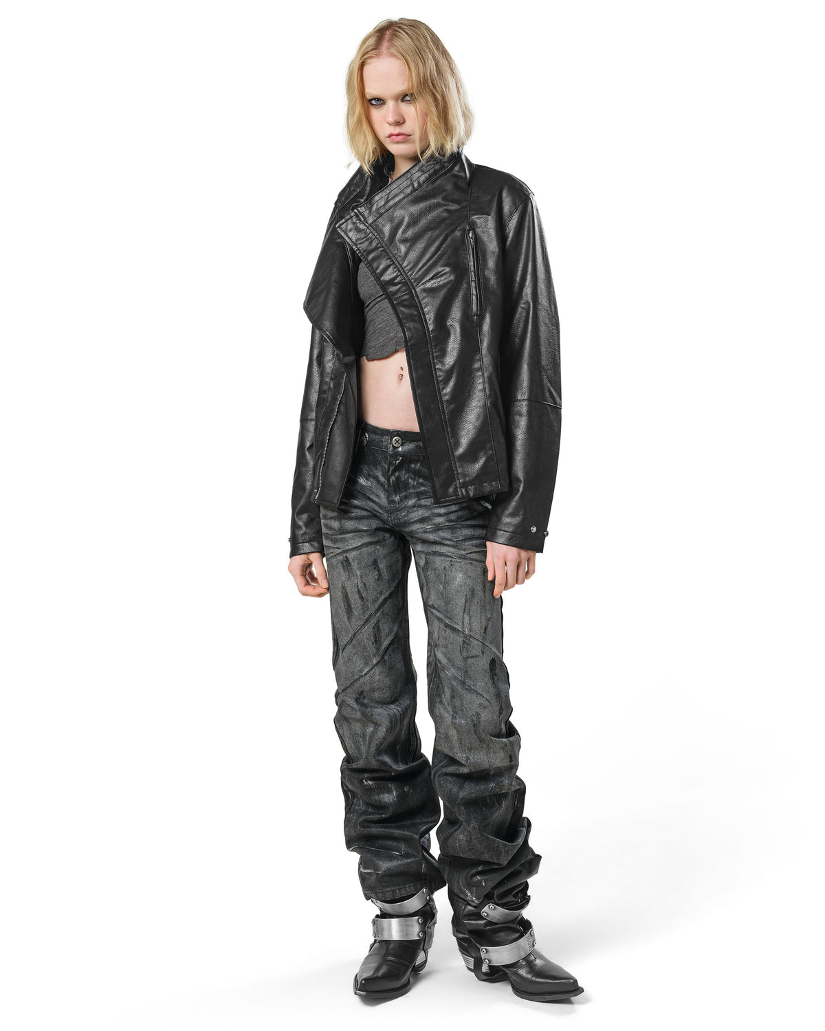 Black Asymmetrical Moto Jacket