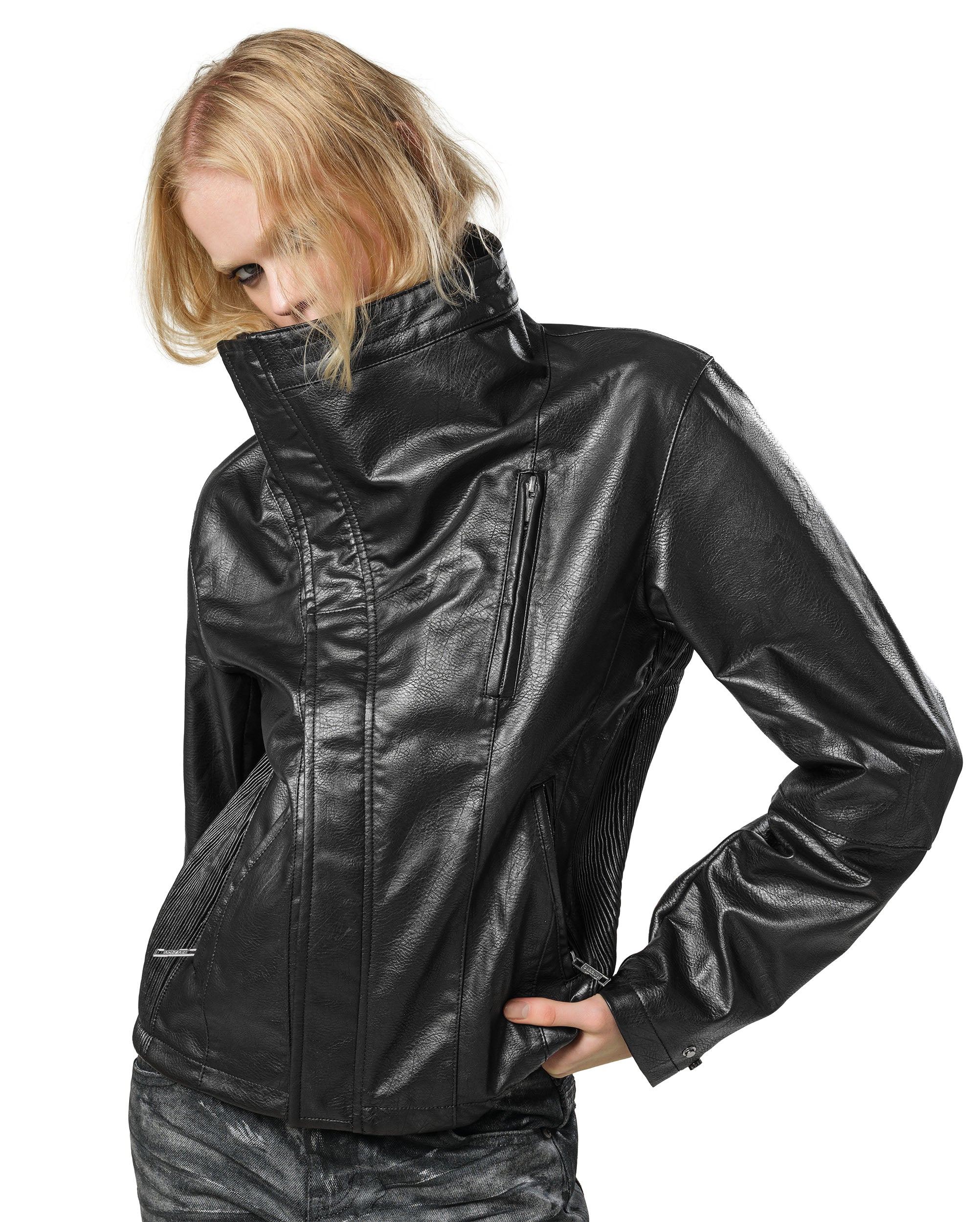 Black Asymmetrical Moto Jacket