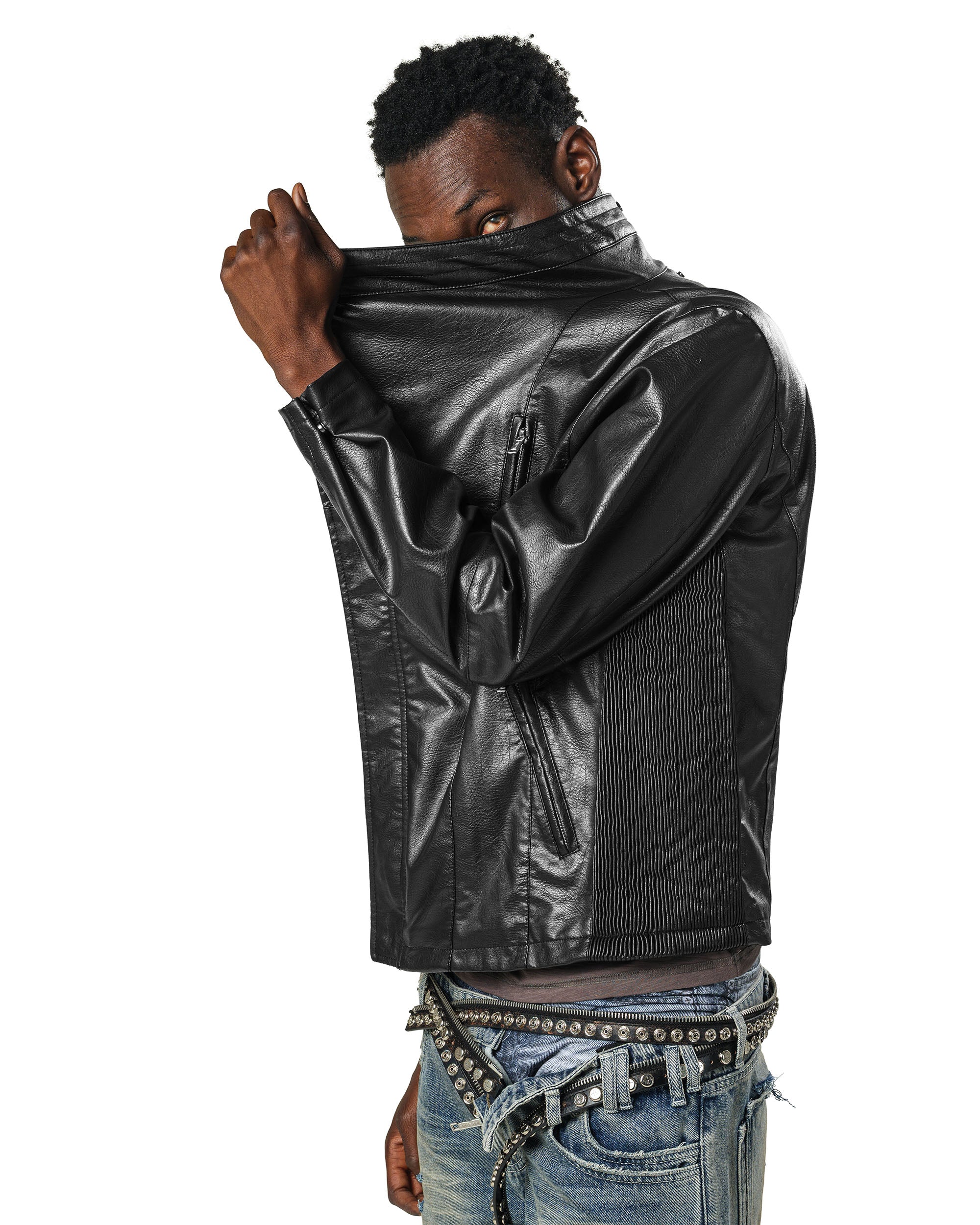 Black Asymmetrical Moto Jacket