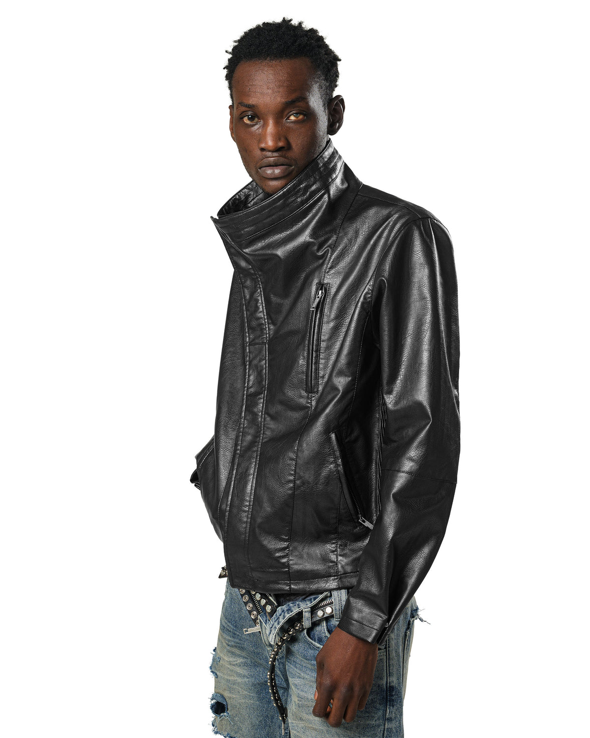 Black Asymmetrical Moto Jacket