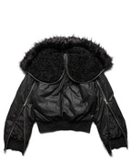 Black Waxed Aviator Bomber