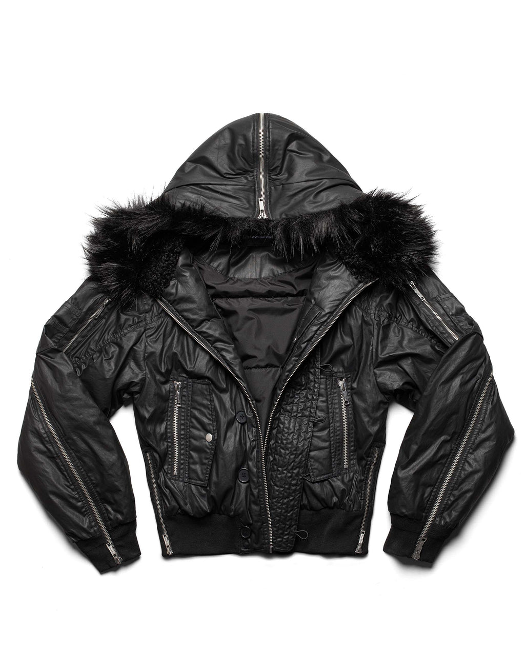 Black Waxed Aviator Bomber