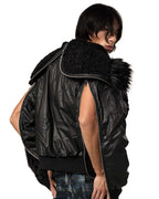 Black Waxed Aviator Bomber