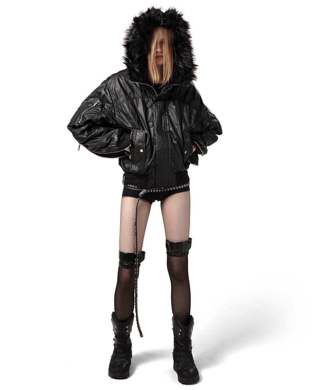 Black Waxed Aviator Bomber