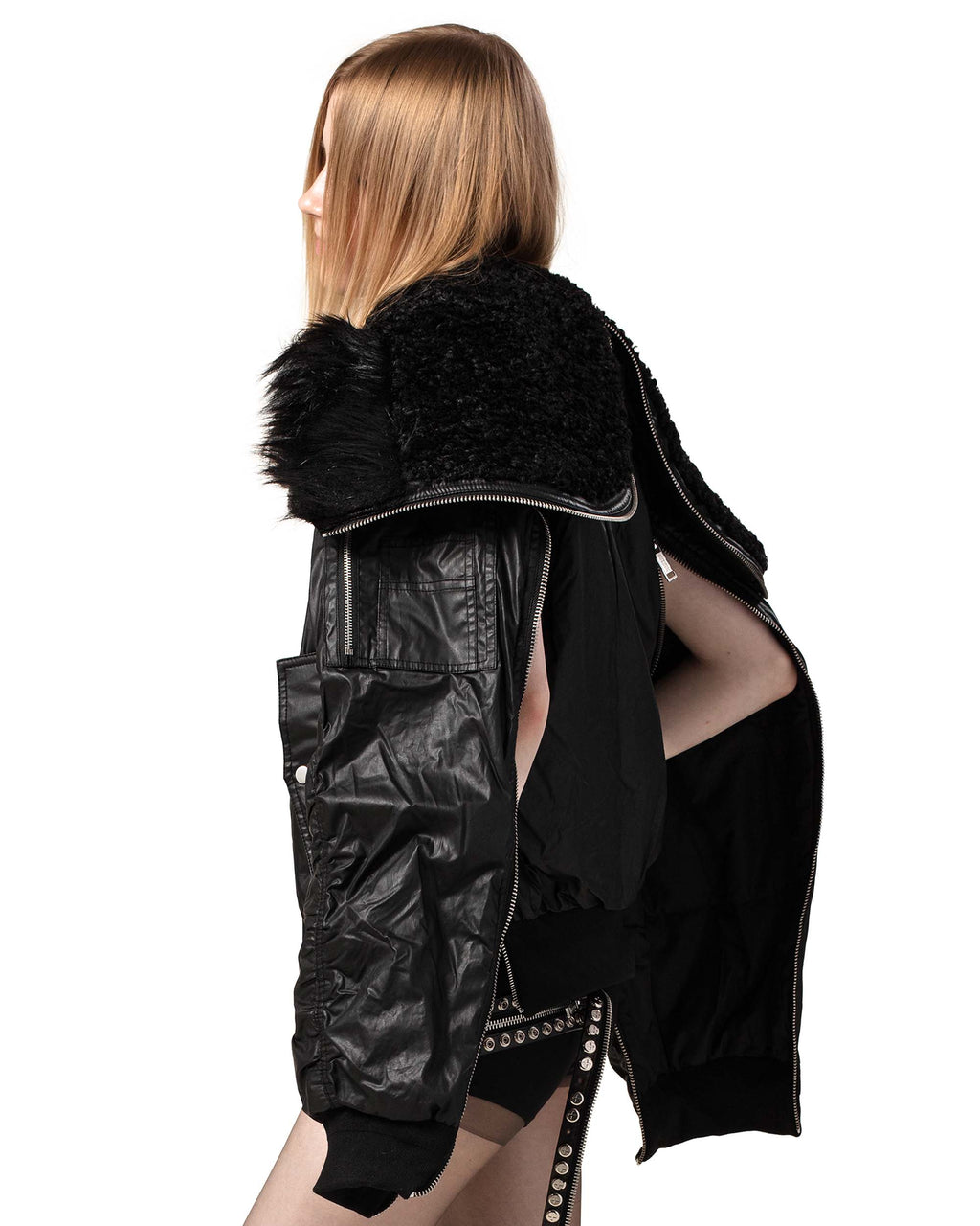 Black Waxed Aviator Bomber