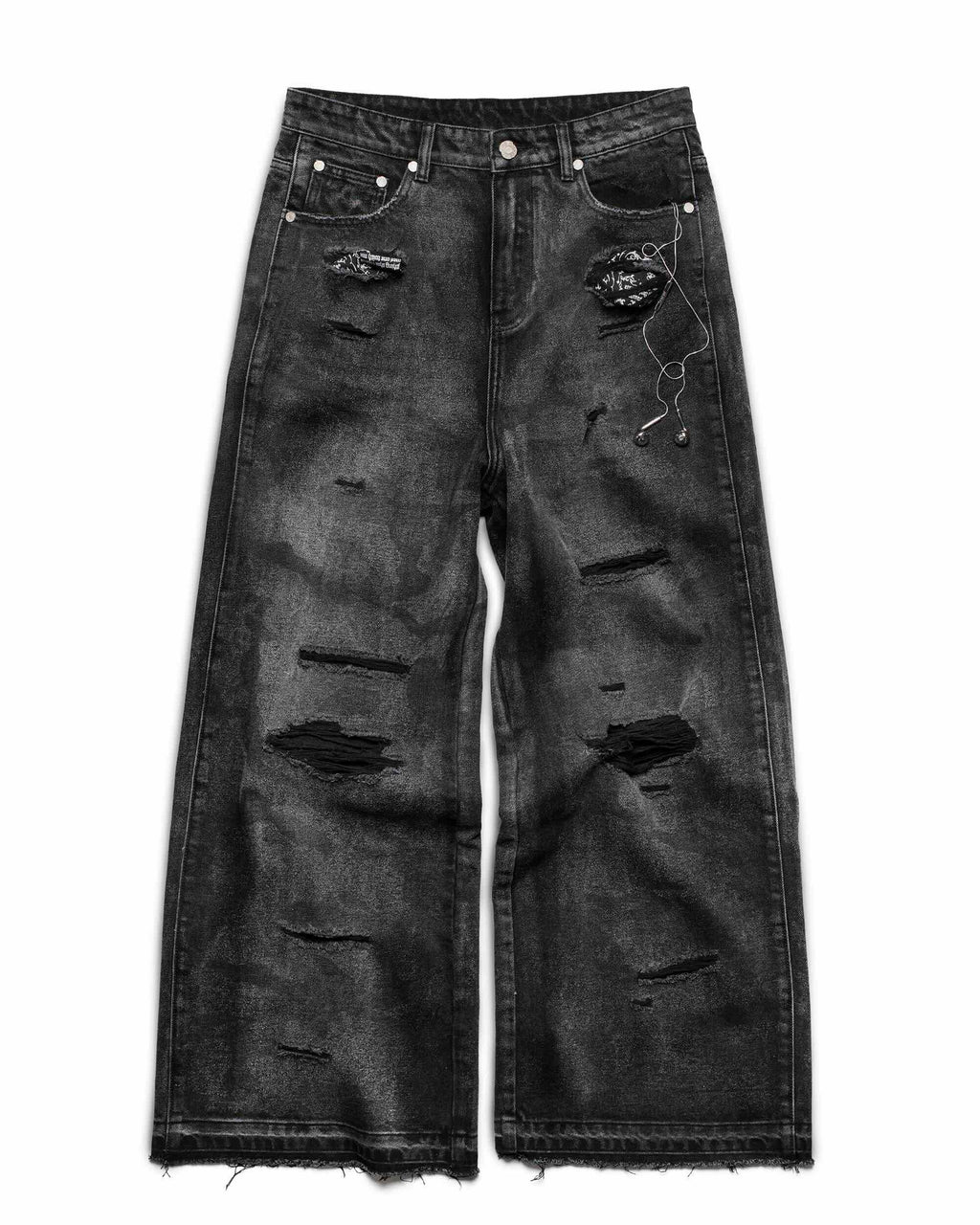Black Camo Engraved Denim