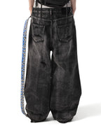 Black Camo Engraved Denim