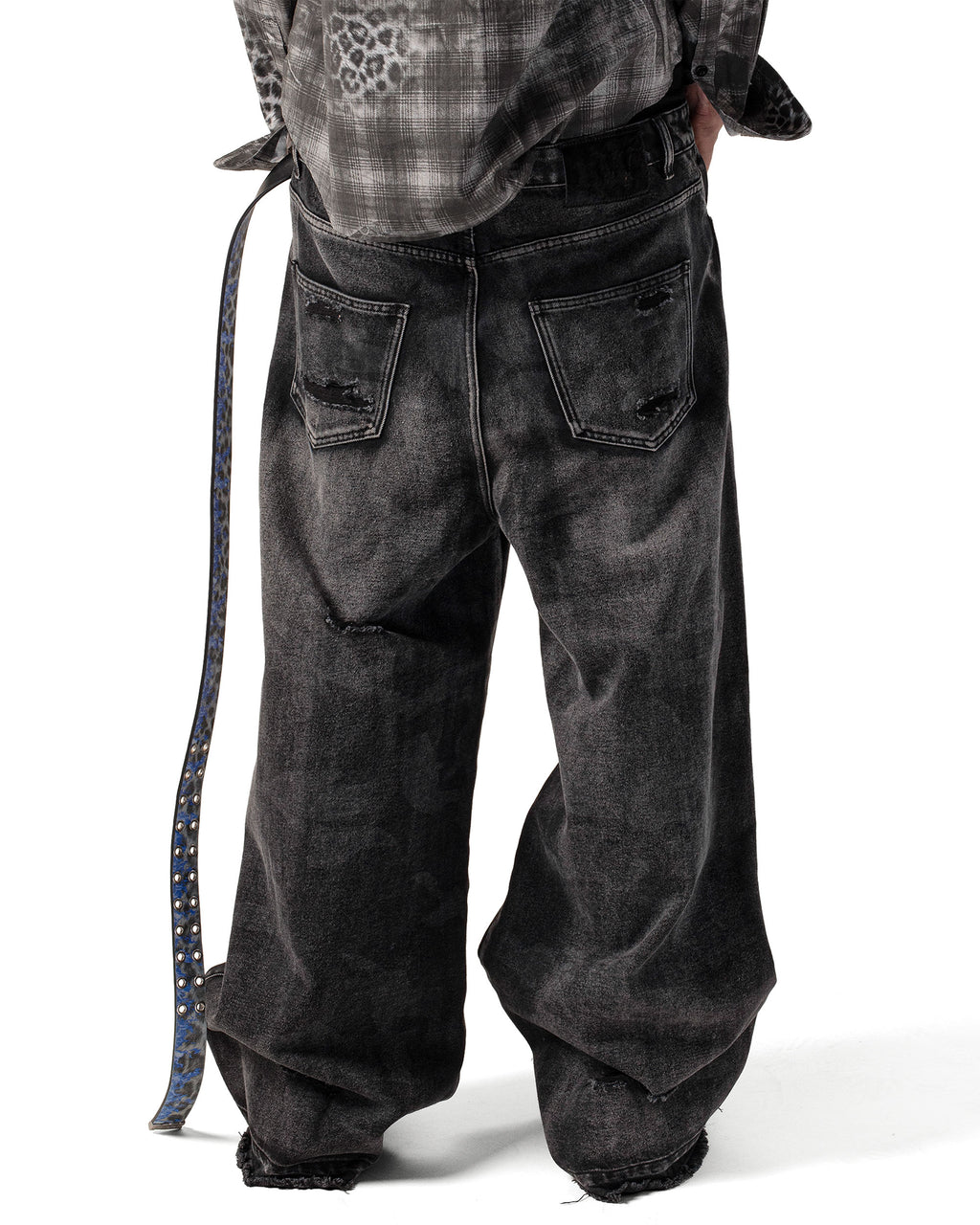 Black Camo Engraved Denim