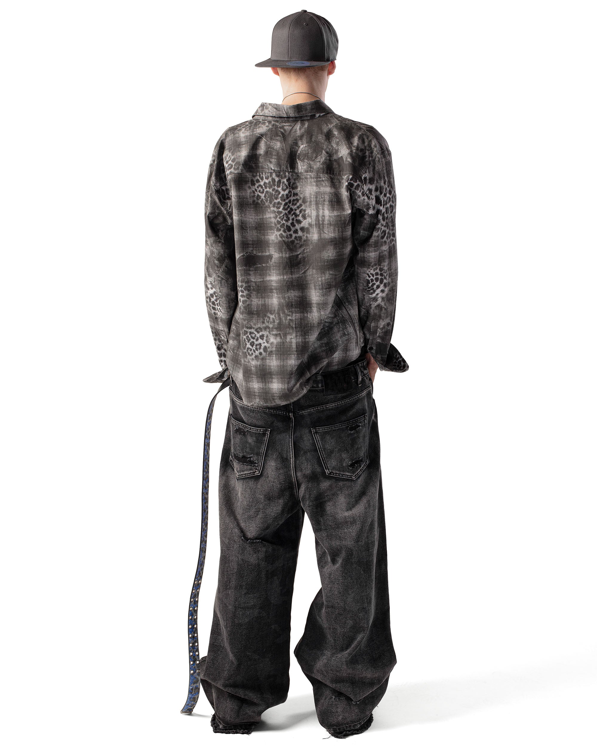 Black Camo Engraved Denim