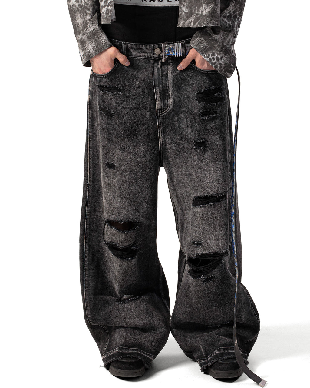 Black Camo Engraved Denim