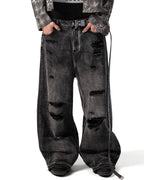 Black Camo Engraved Denim