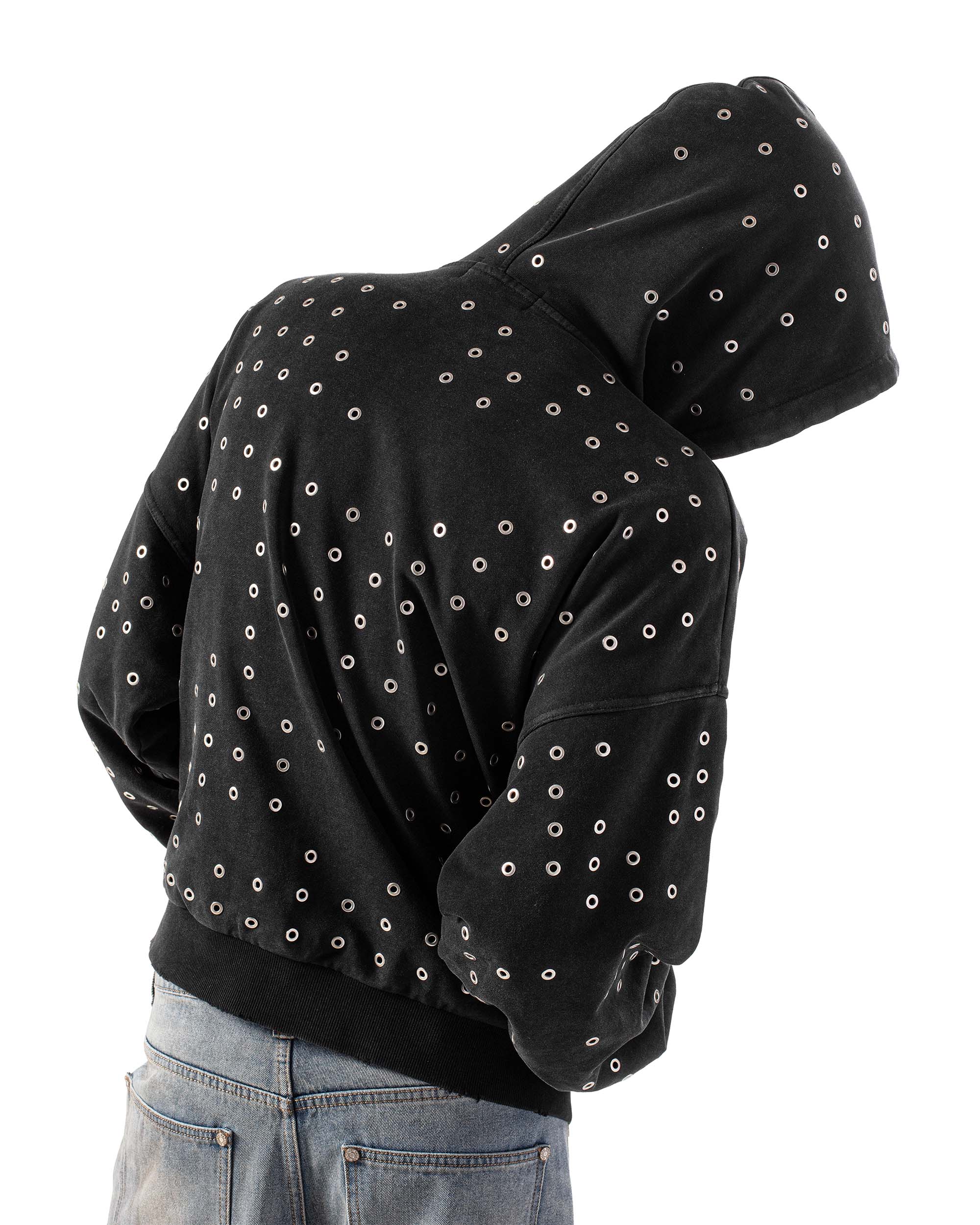 Black Eyelet Hoodie