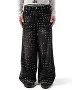 Black Eyelet Denim