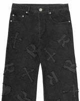 Black Patch Jeans