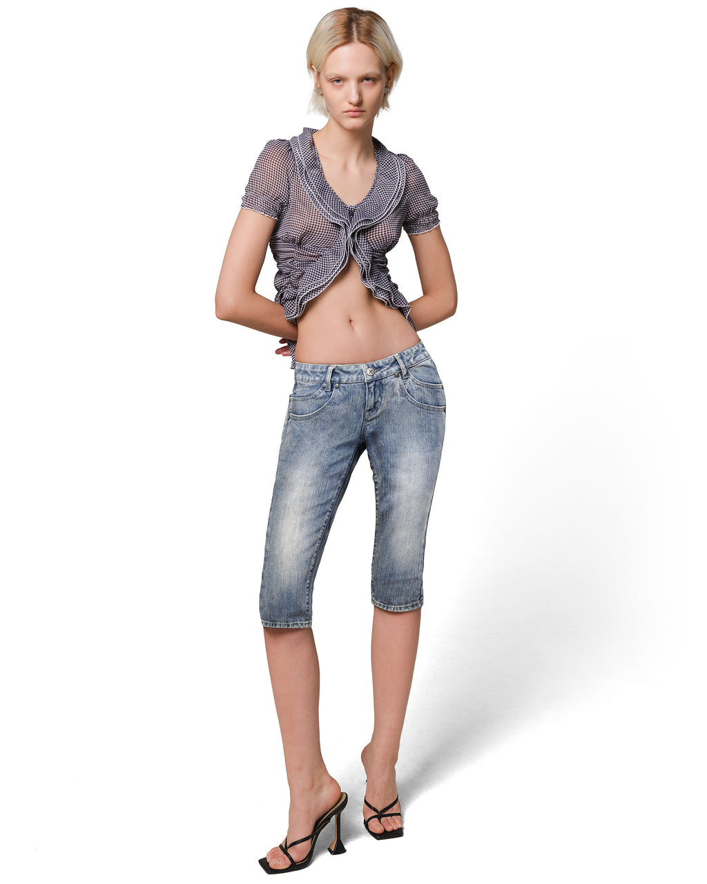 Denim Curve Capri