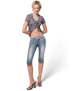 Denim Curve Capri