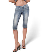 Denim Curve Capri