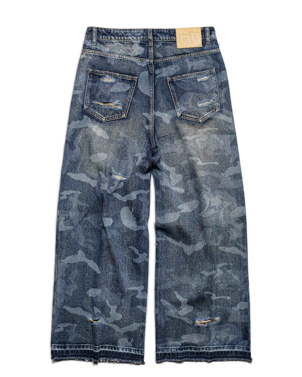 Blue Camo Engraved Denim