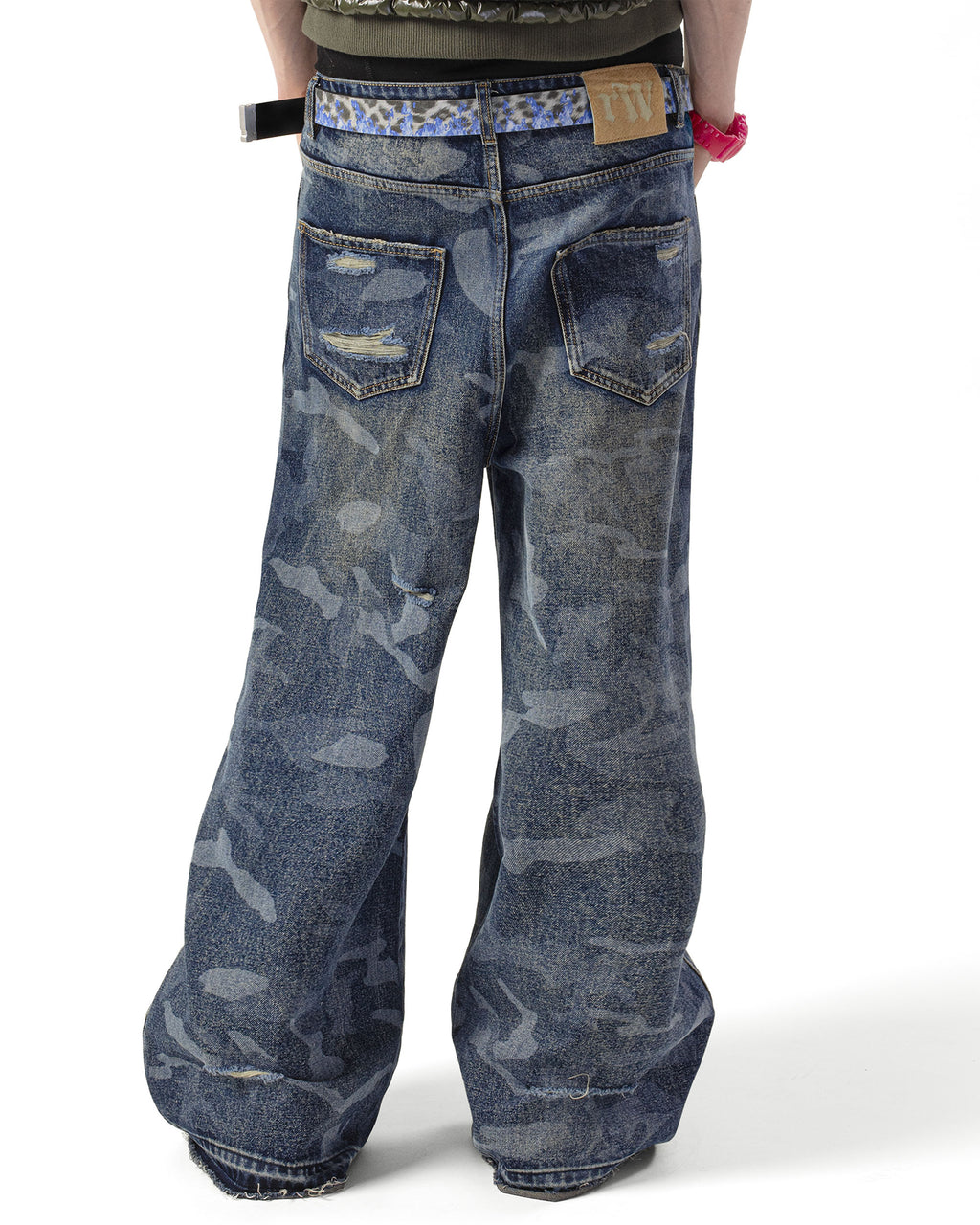 Blue Camo Engraved Denim