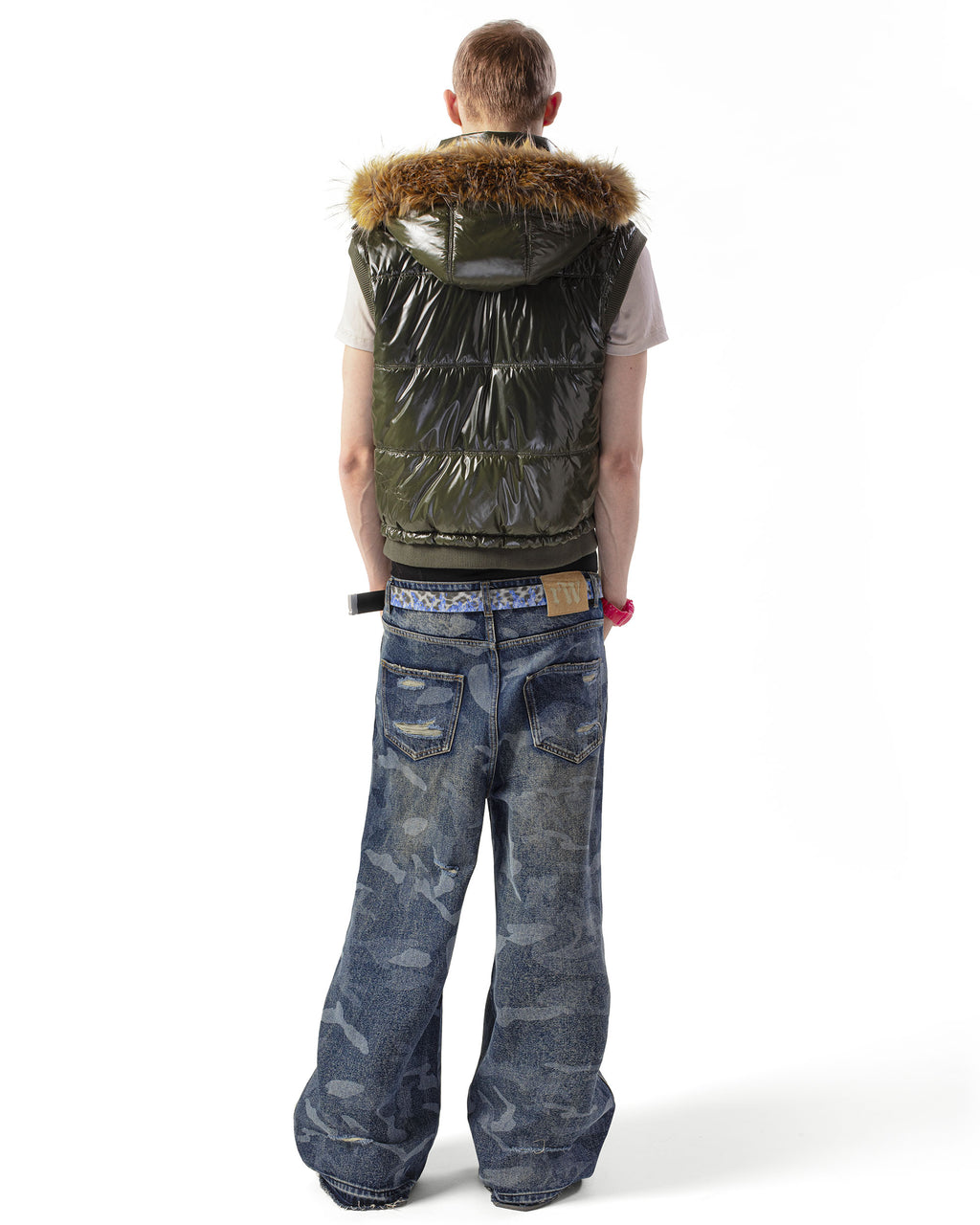 Blue Camo Engraved Denim