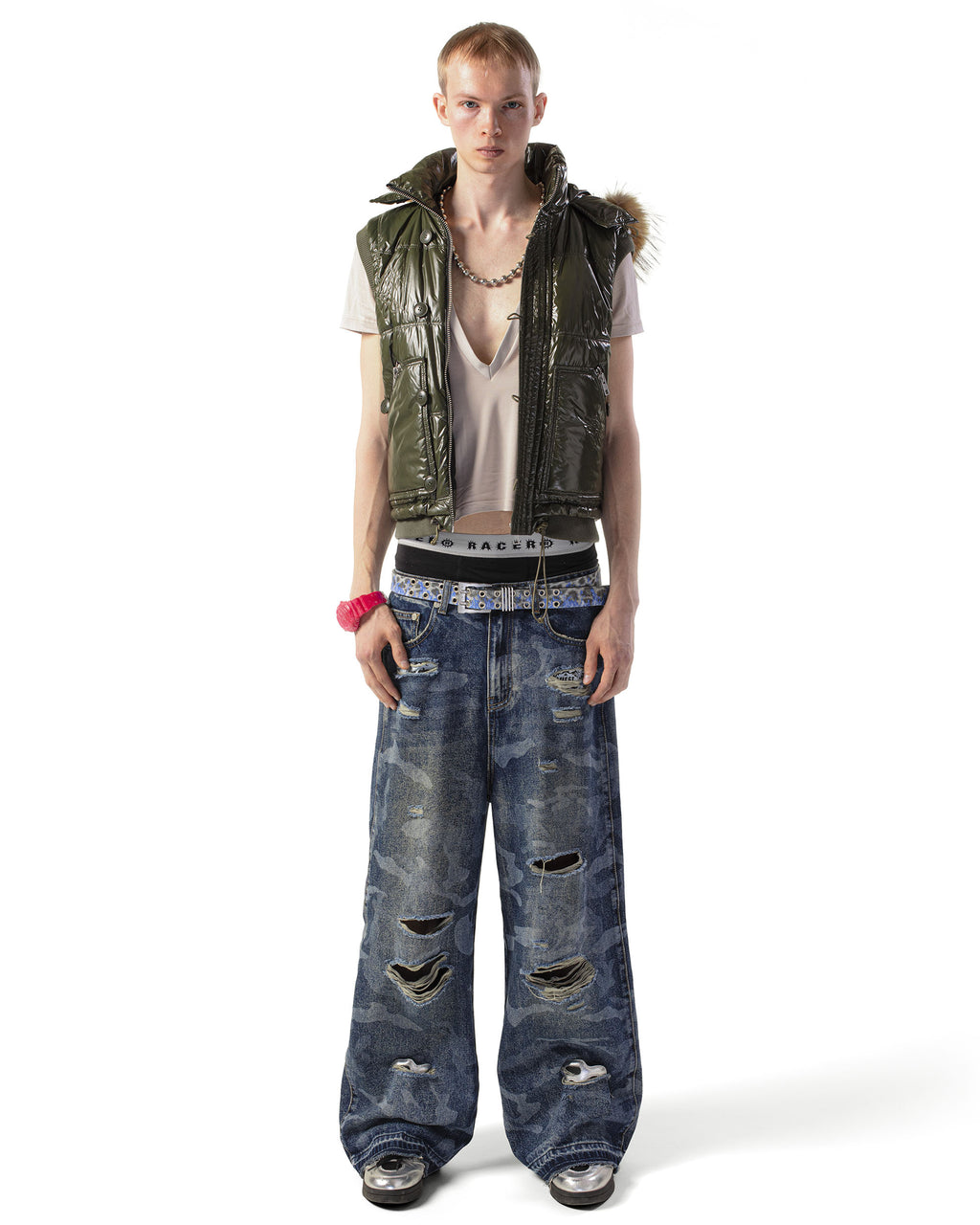 Blue Camo Engraved Denim