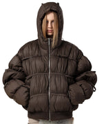 Brown Puffer Jacket X