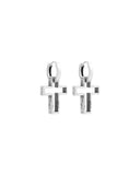 3D Cross 925 Silver Earrings