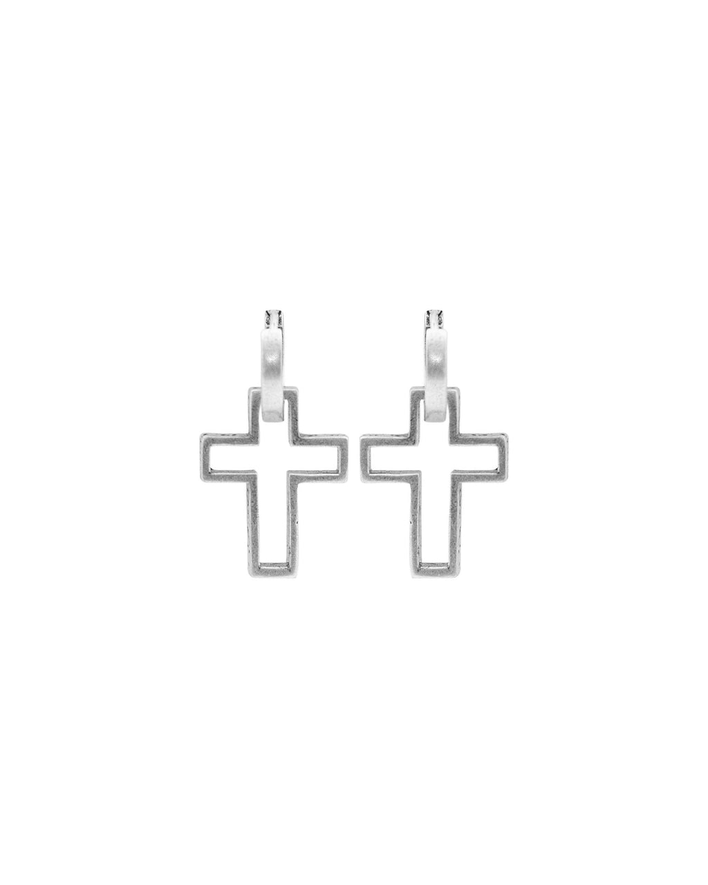 3D Cross 925 Silver Earrings
