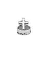 3D Cross 925 Silver Ring