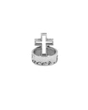 3D Cross 925 Silver Ring