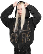 Doll Core Black Spike Hoodie