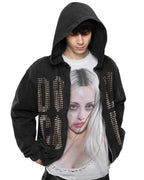 Doll Core Black Spike Hoodie