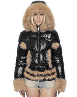 Slim Furry Puffer Jacket