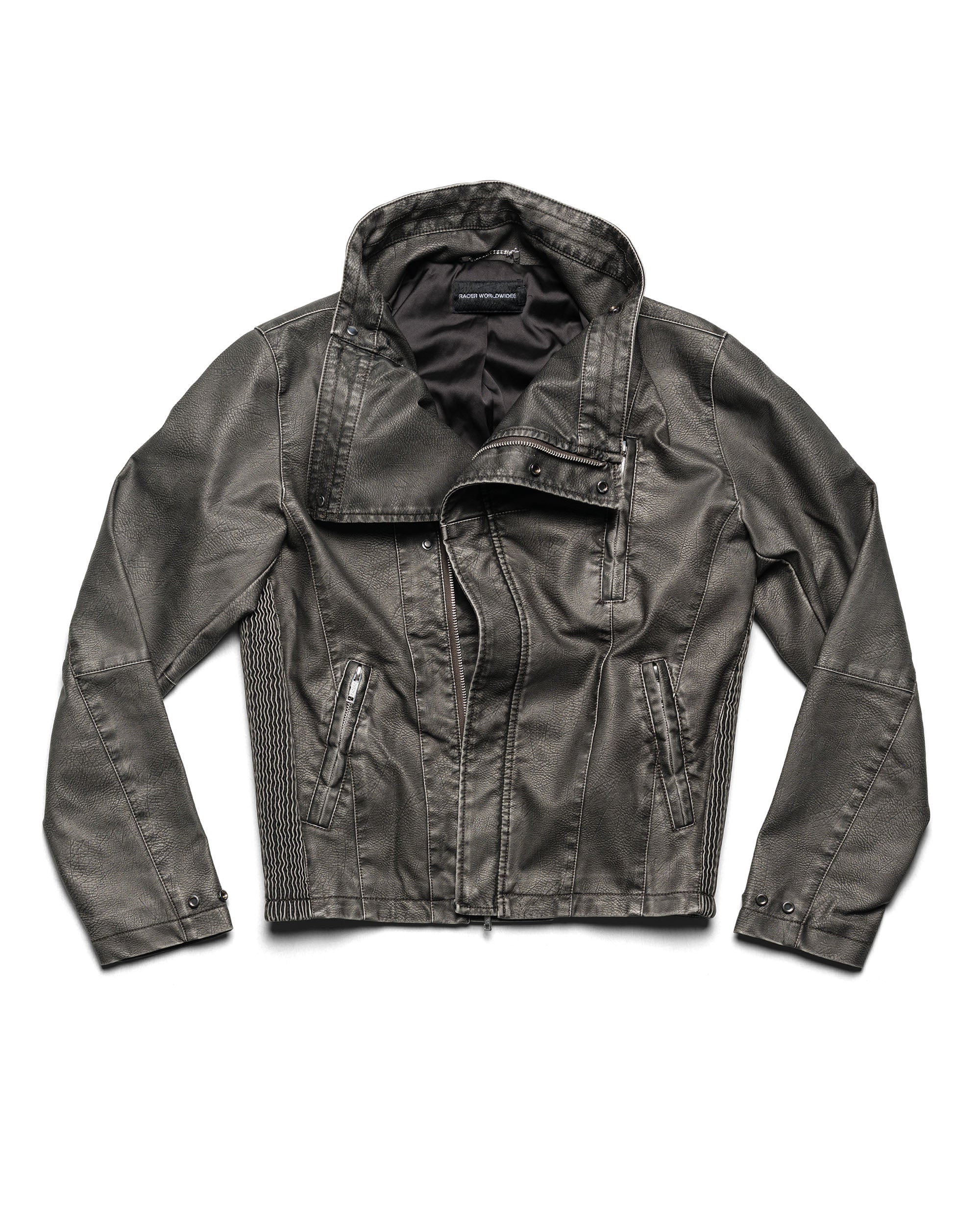 Faded Asymmetrical Moto Jacket
