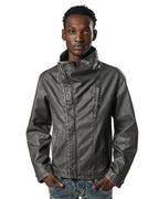 Faded Asymmetrical Moto Jacket