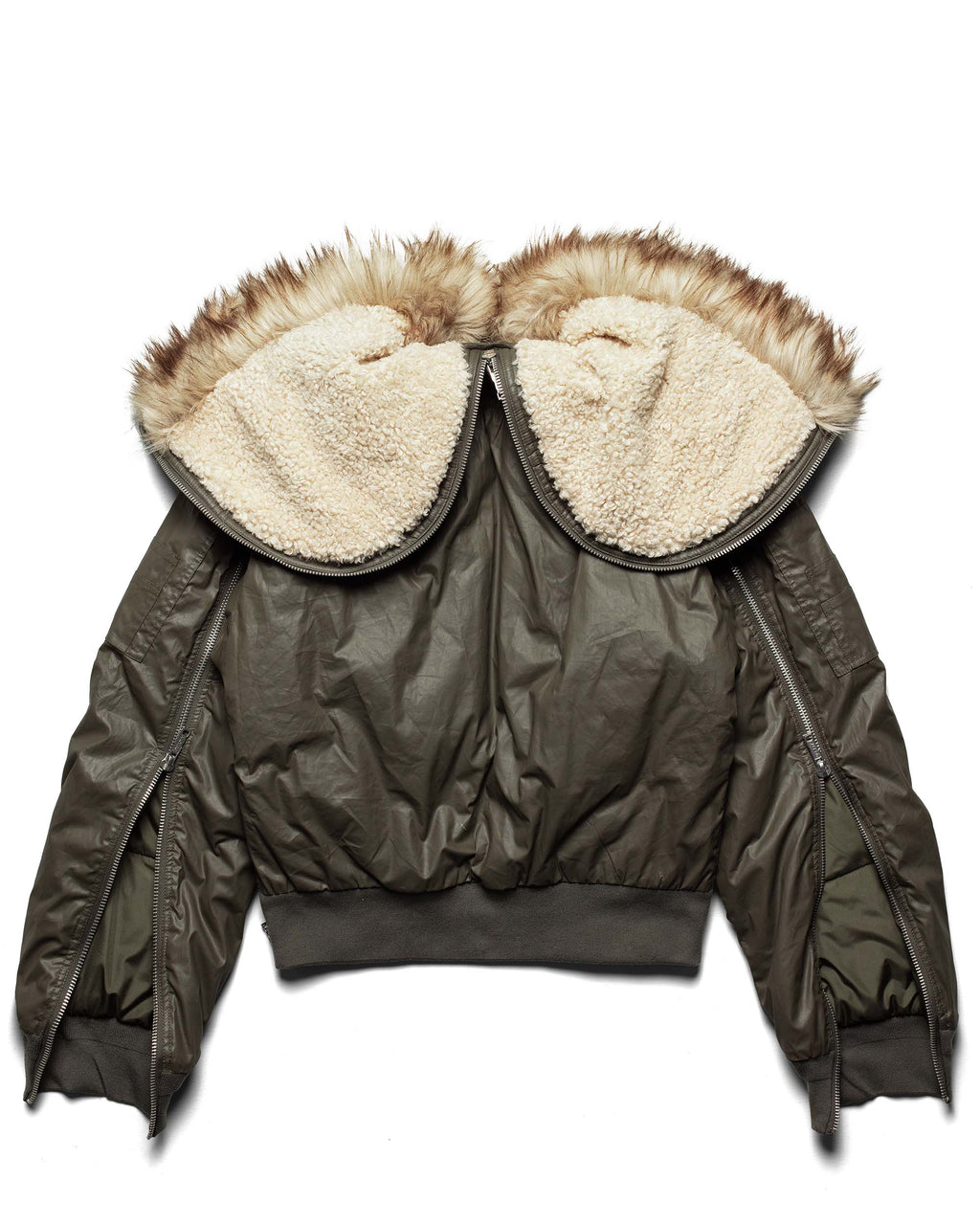 Green Waxed Aviator Bomber