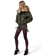 Green Waxed Aviator Bomber