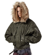 Green Waxed Aviator Bomber