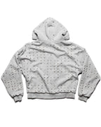 Grey Eyelet Hoodie