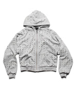 Grey Eyelet Hoodie