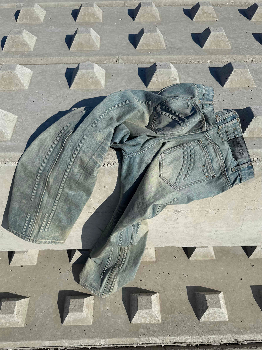 Pyramid Embossed Denim
