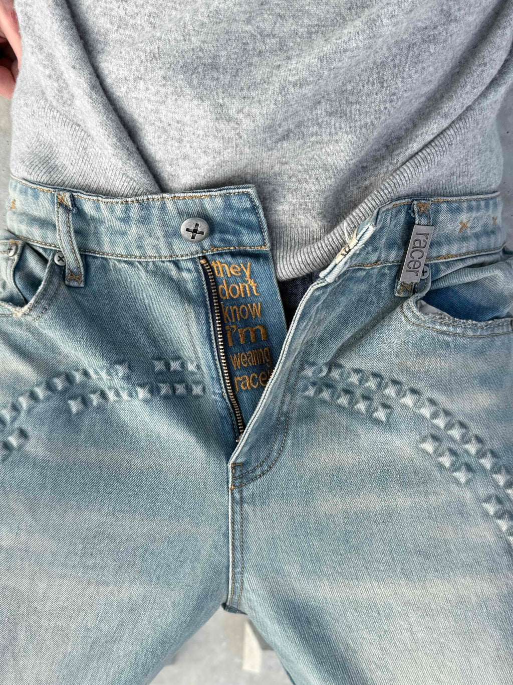 Pyramid Embossed Denim