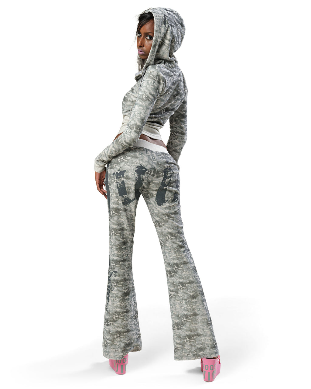 Juicy x Racer Camo Velour Hoodie