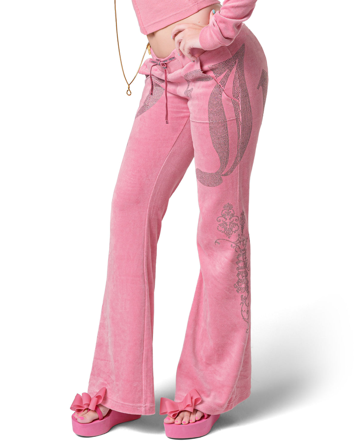 Juicy x Racer Pink Velour Pants