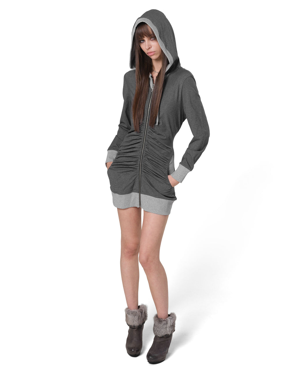 Ruched Hoodie