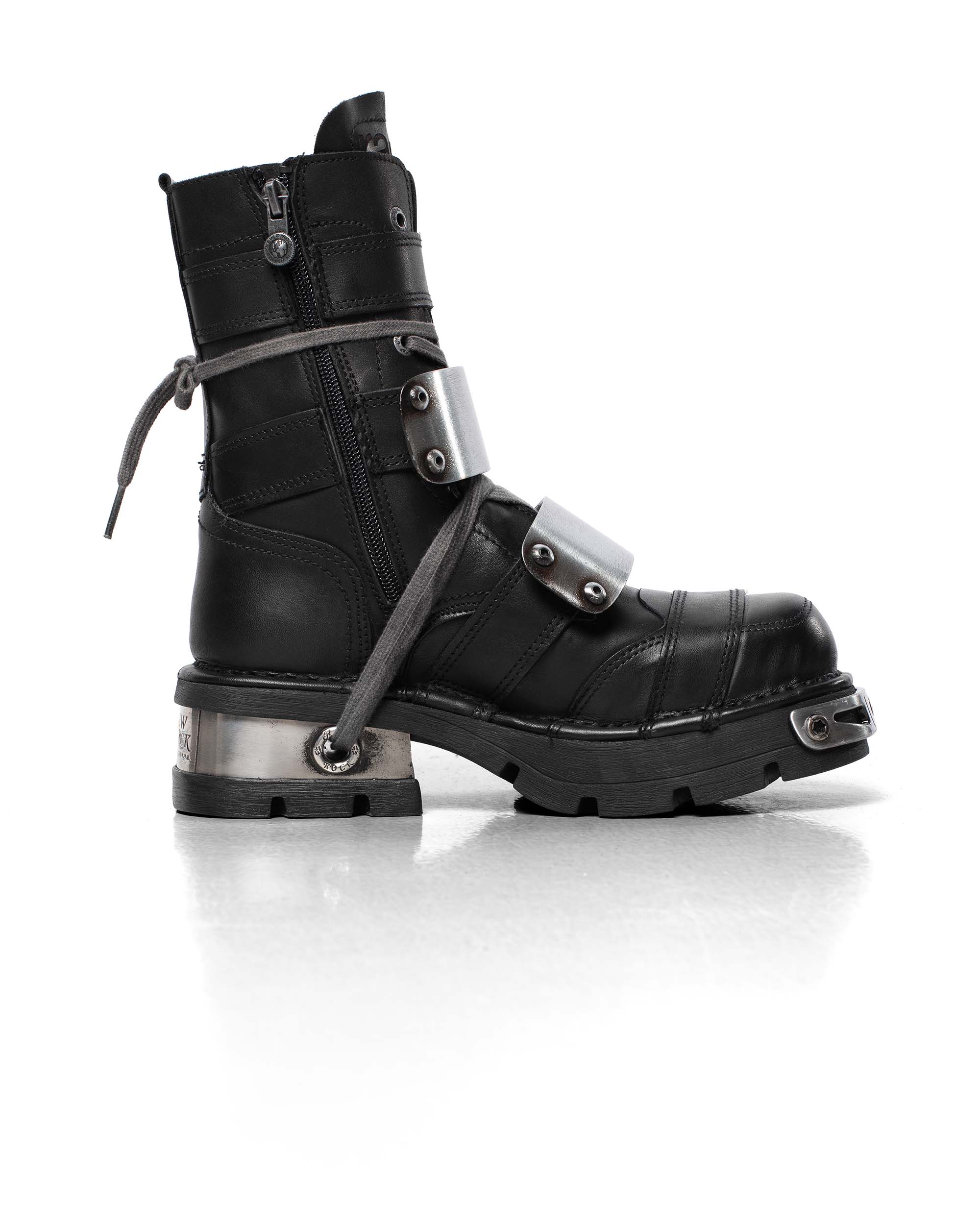 Racer x New Rock Black Boot